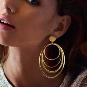 Alloy Metal Multi-laye Big Circle Drop Dan…